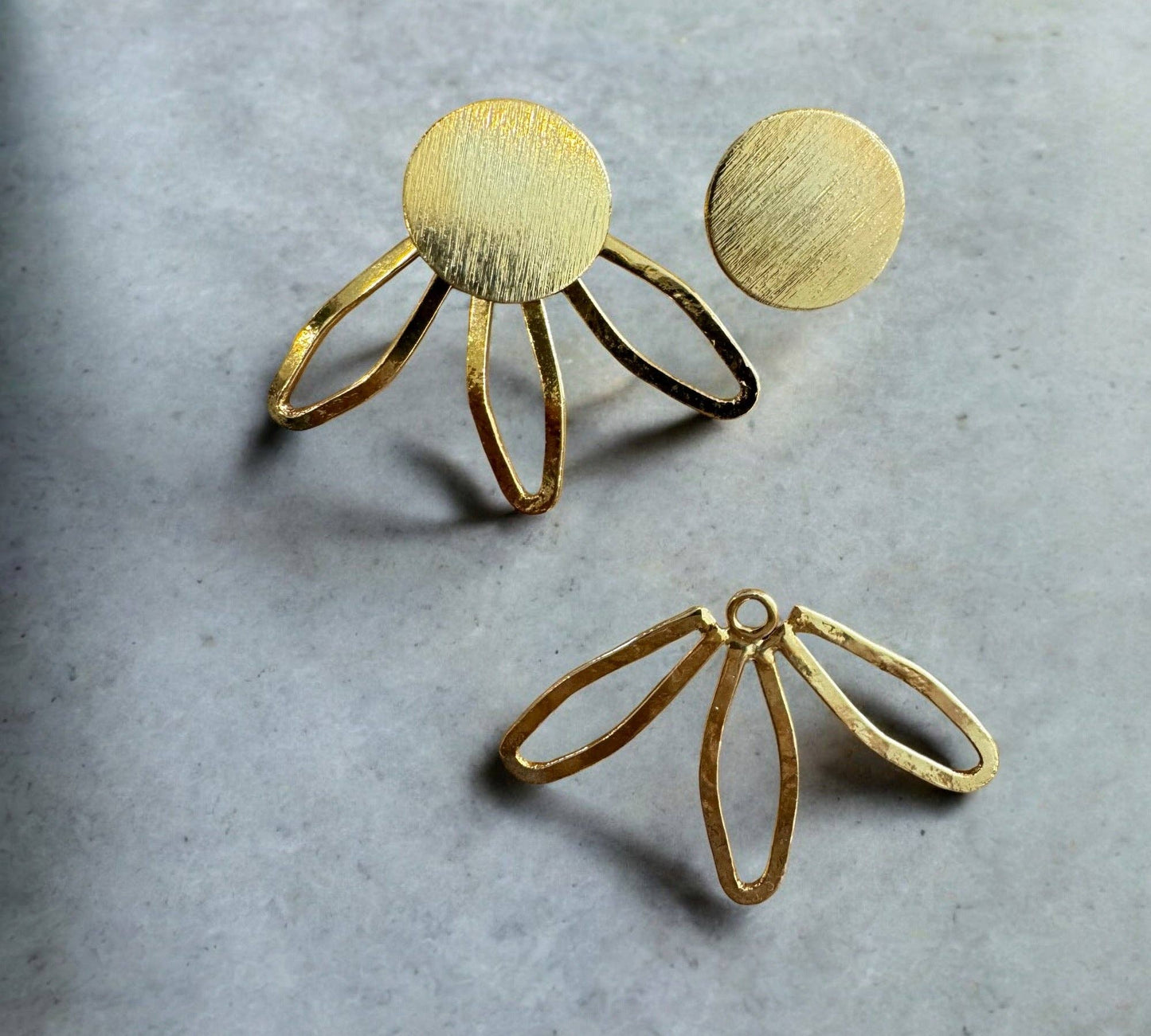 Petal Duo Gold Earrings