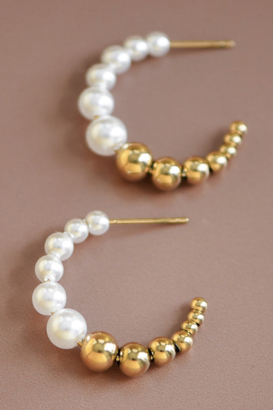18K Waterproof Non-Tarnish Stainless Steel Hoops