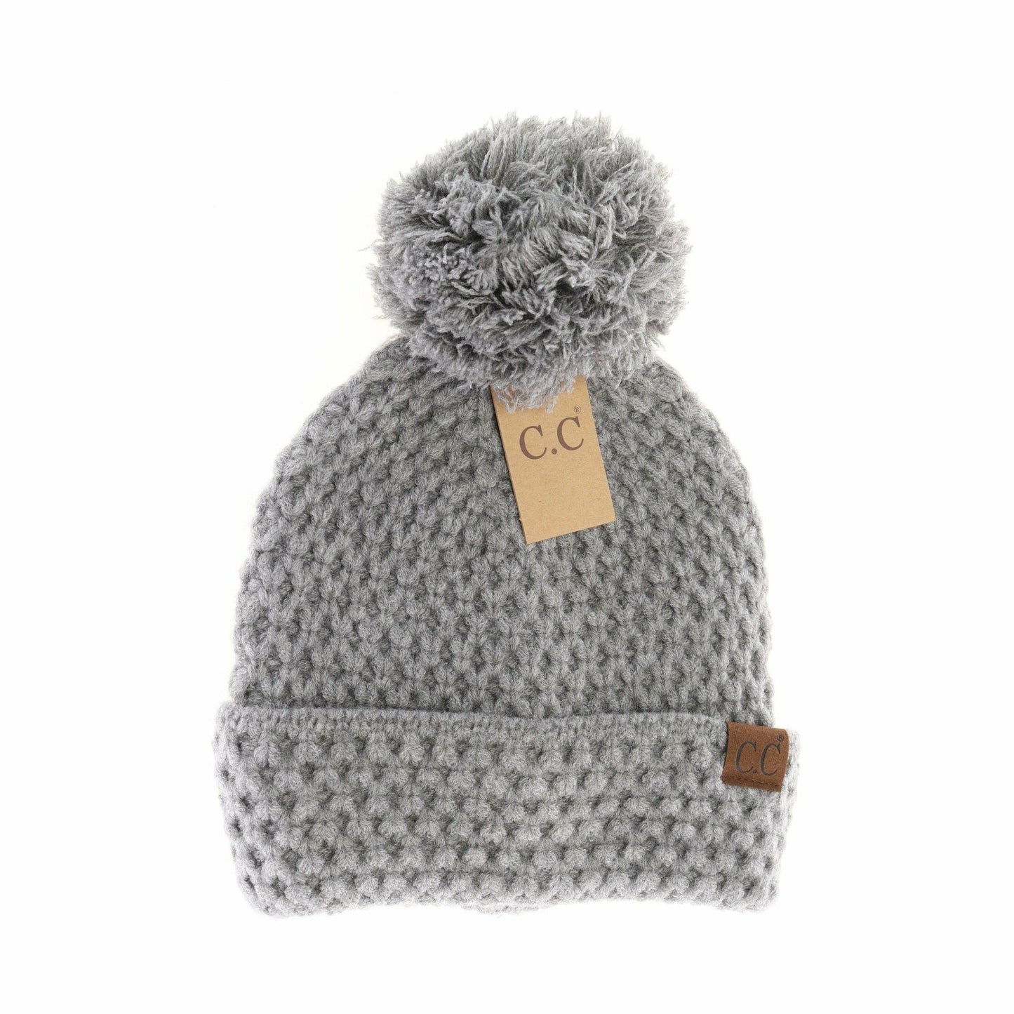Bee Stitch Knit Pom C.C Beanie