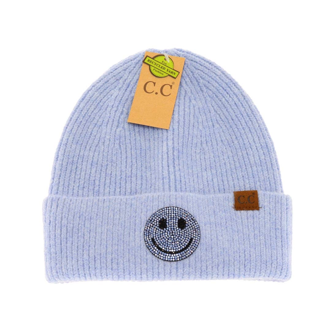 Rhinestone Smiley Face Cuff C.C Beanie