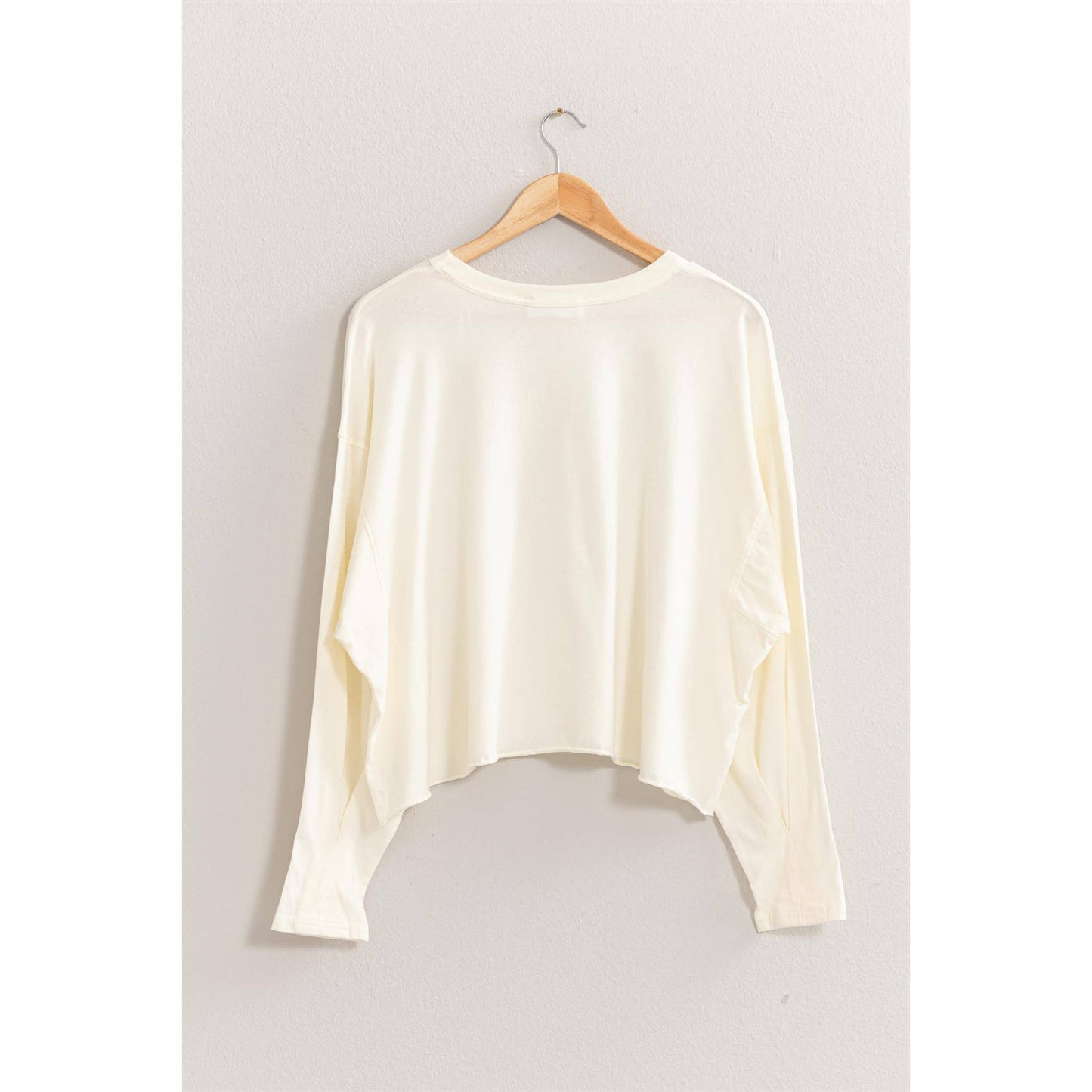 Washed Oversized Long Sleeve Top