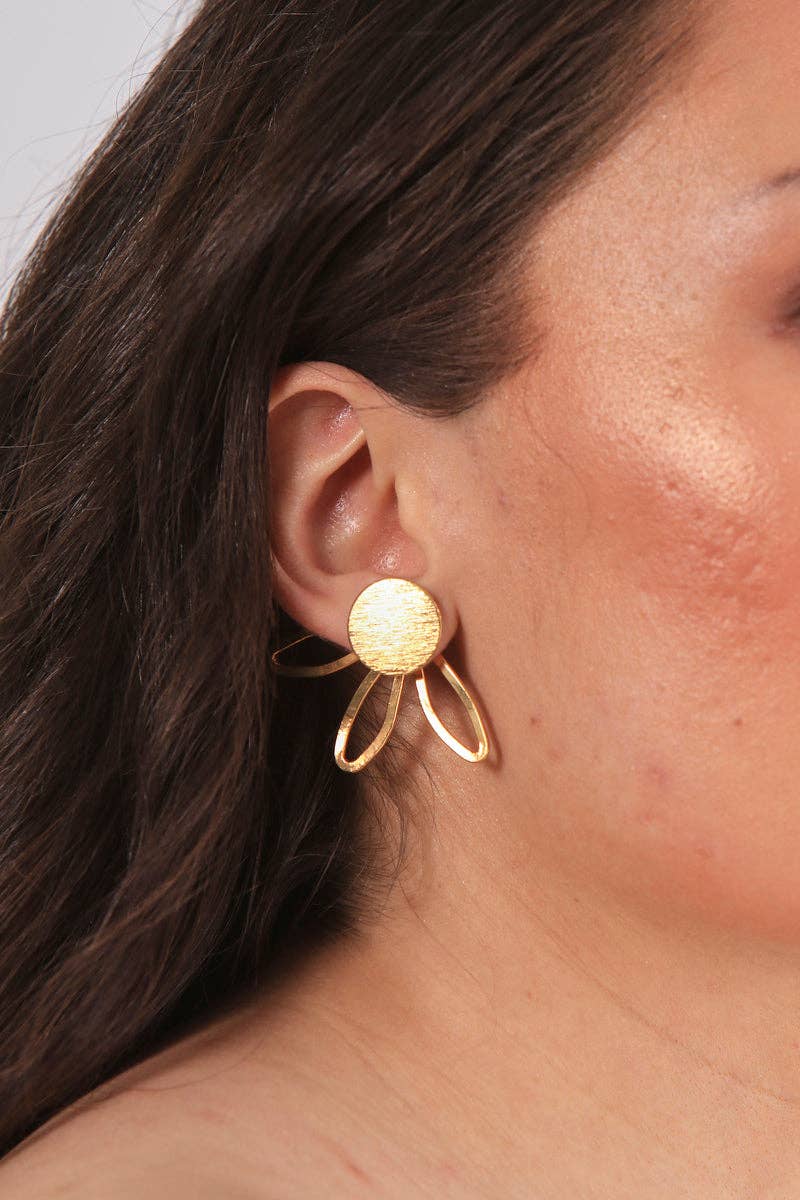 Petal Duo Gold Earrings