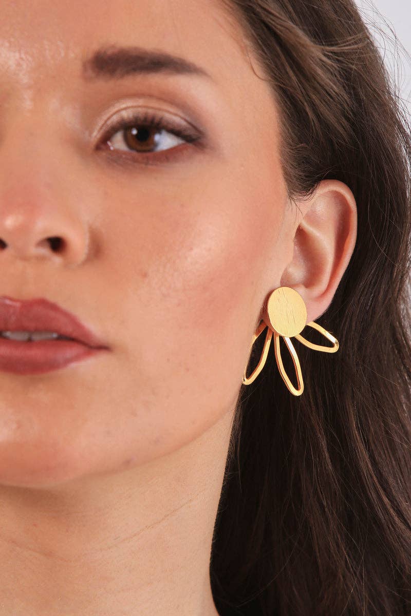 Petal Duo Gold Earrings