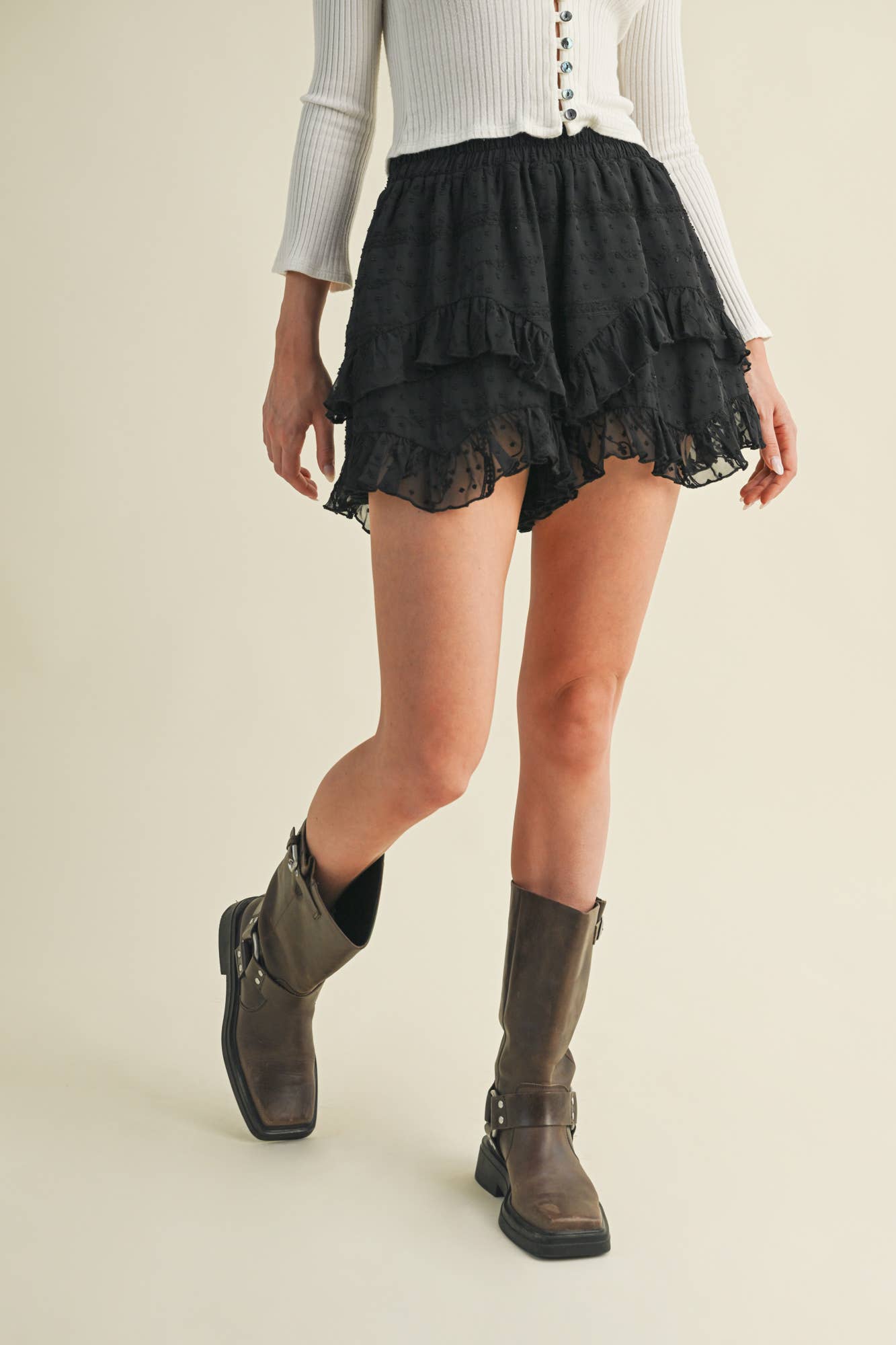 Ruffle Layered Shorts