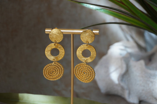 Cascade Circle Dangle Earrings
