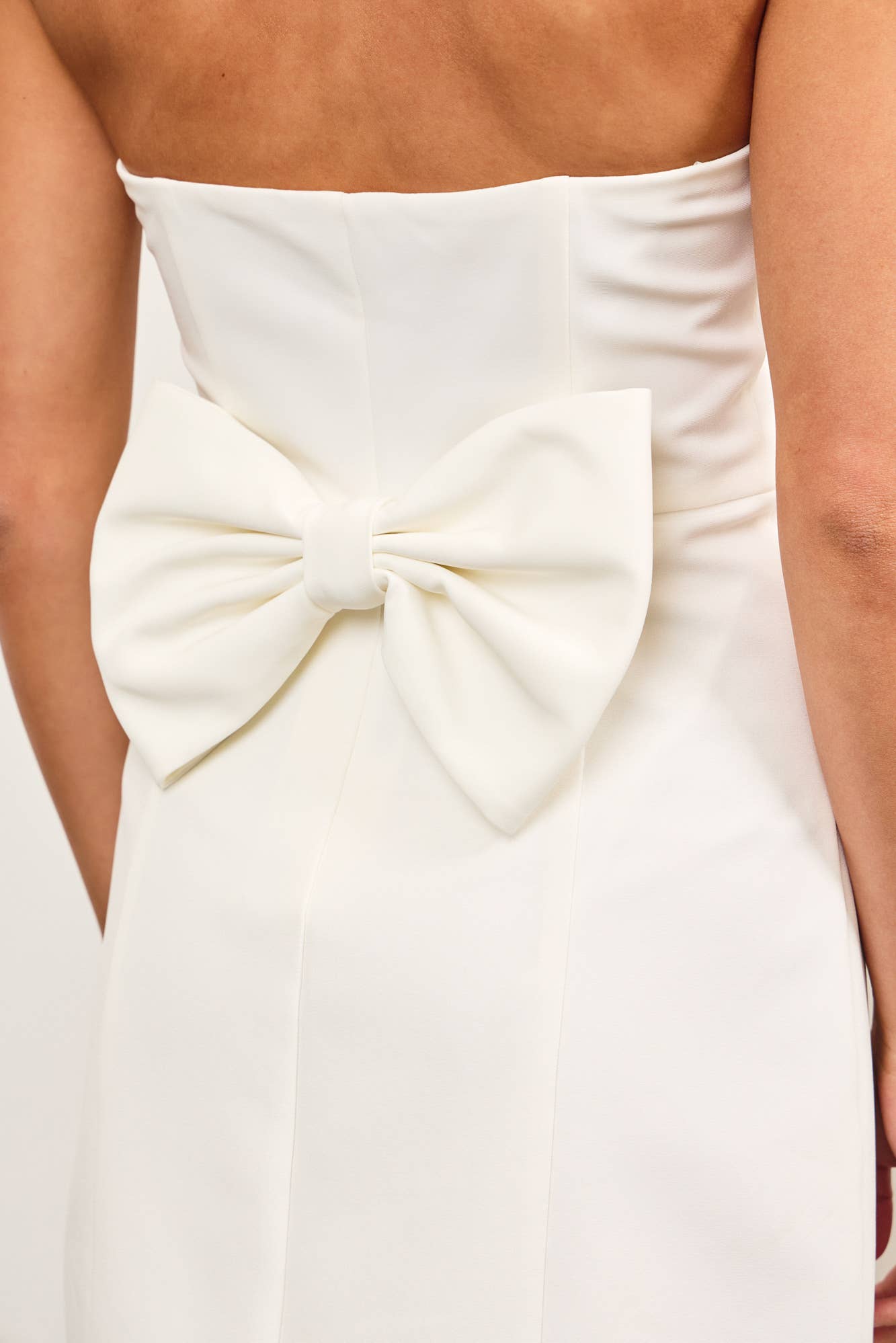 Strapless Bow Mini Dress