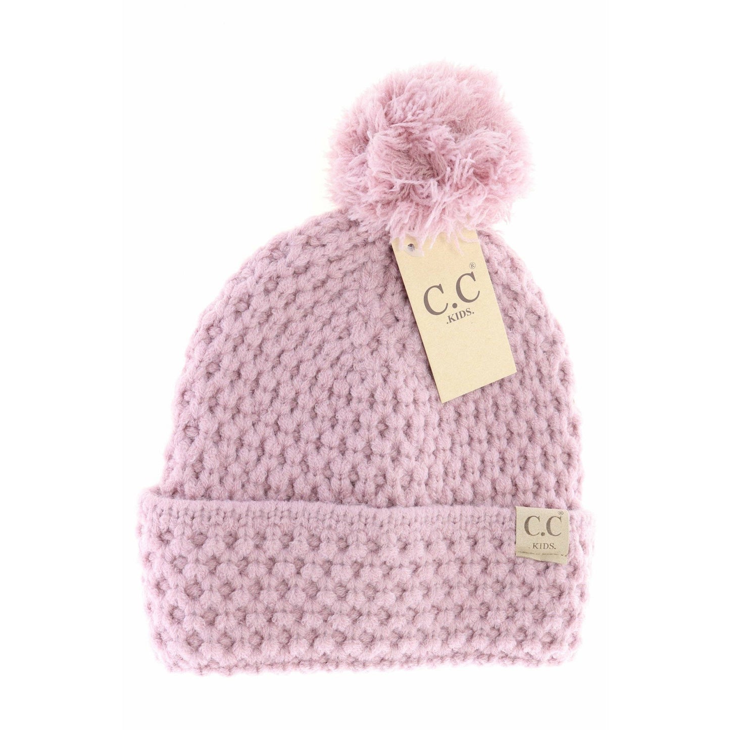 Kids' Bee Stitch Knit Pom C.C Beanie