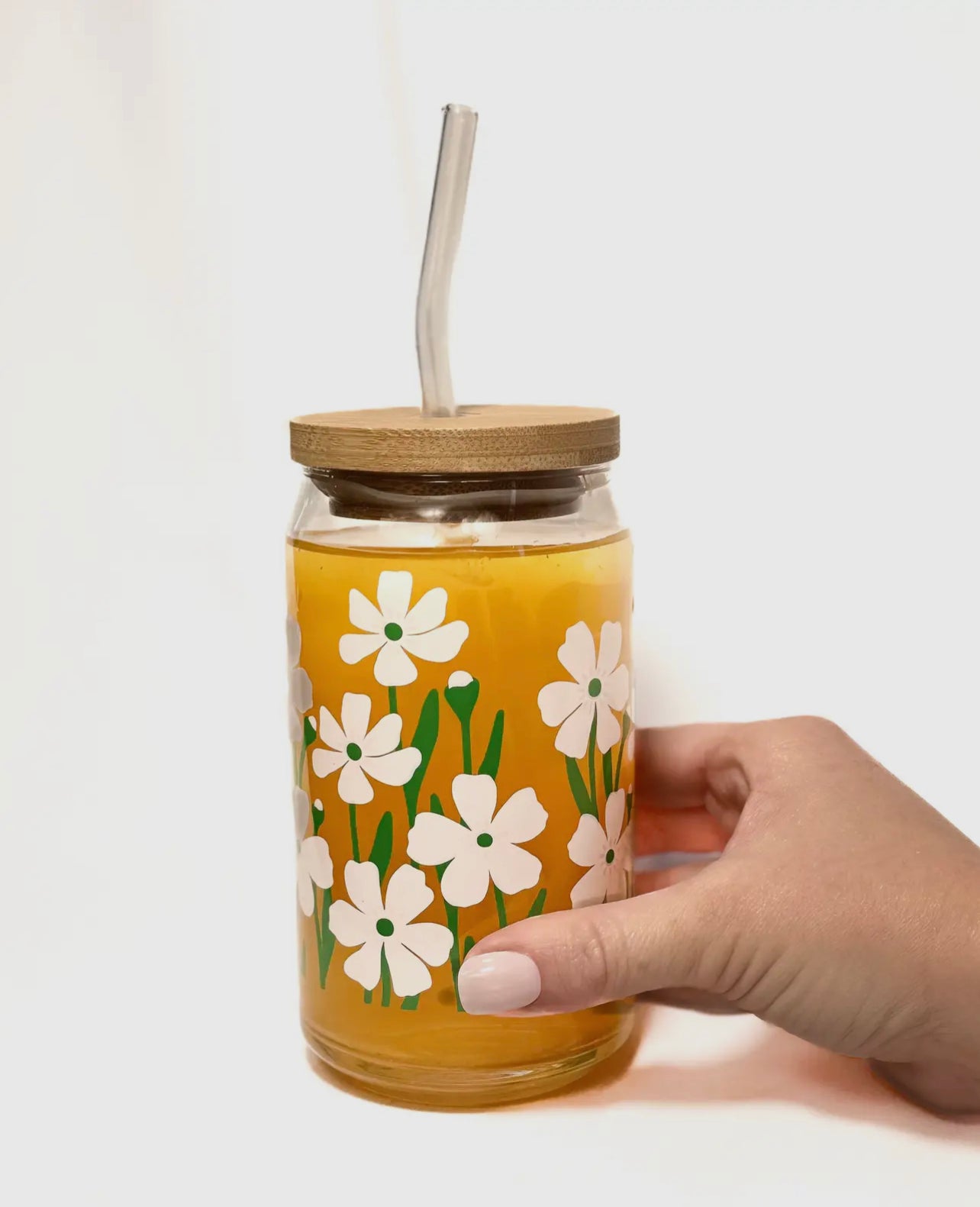 Blossom Glass with Straw