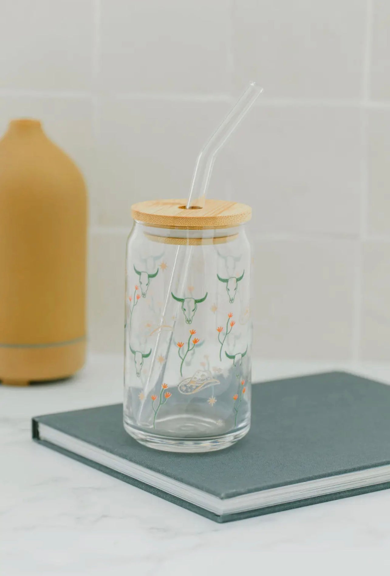 Western Glass with Straw