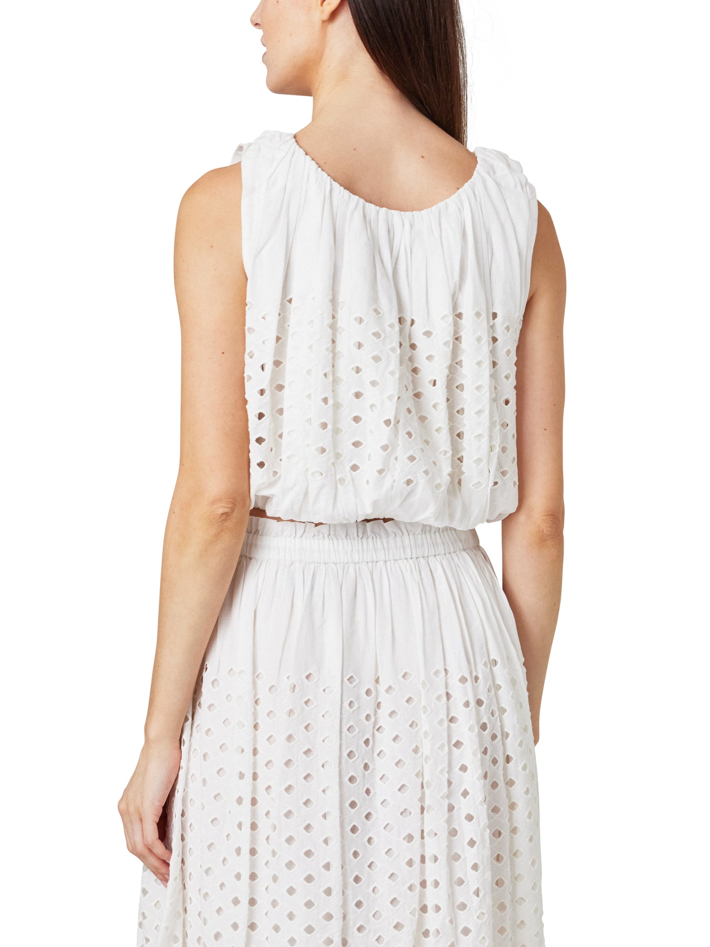 Eyelet Cropped Top