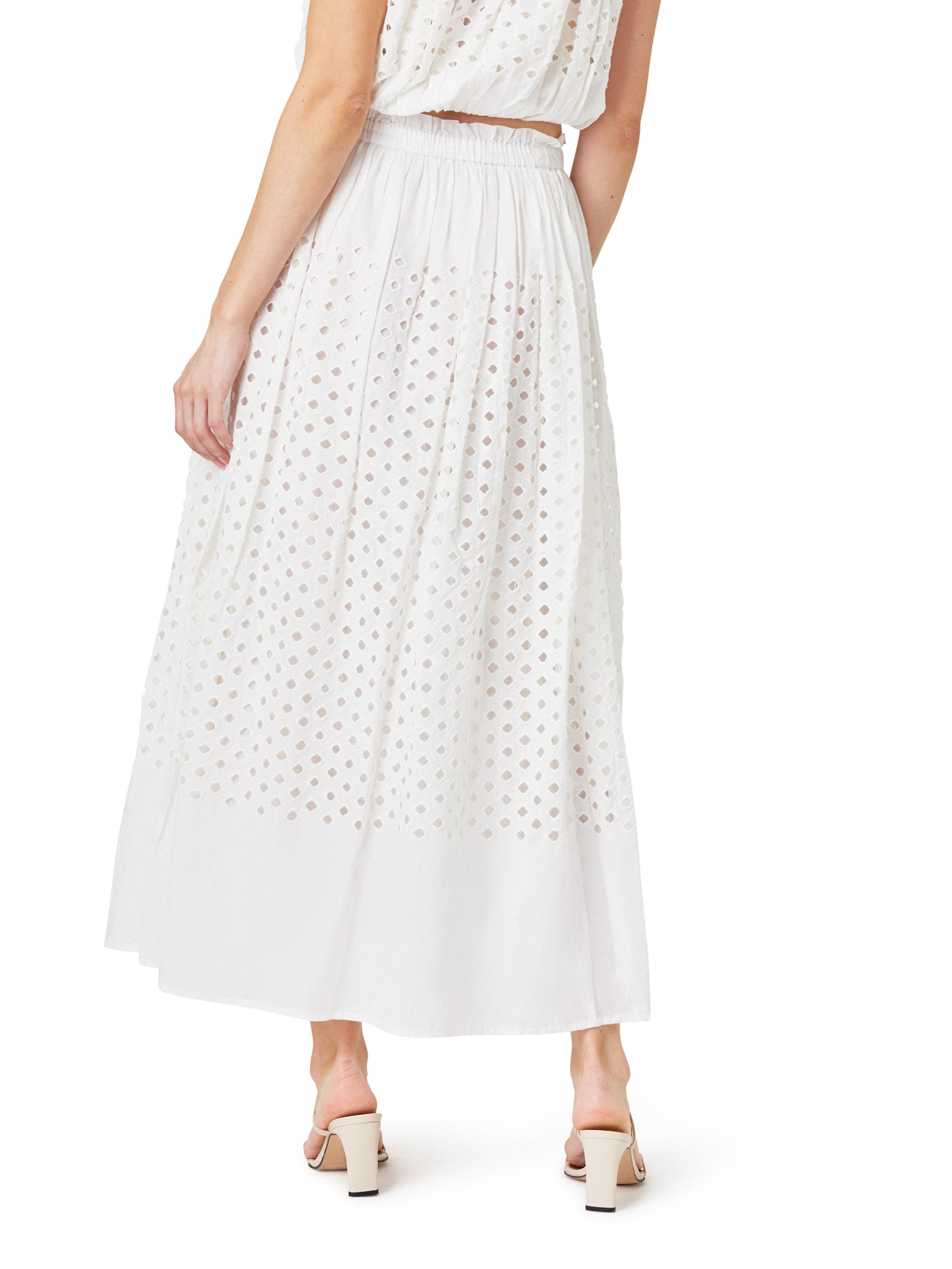 Eyelet Maxi Skirt
