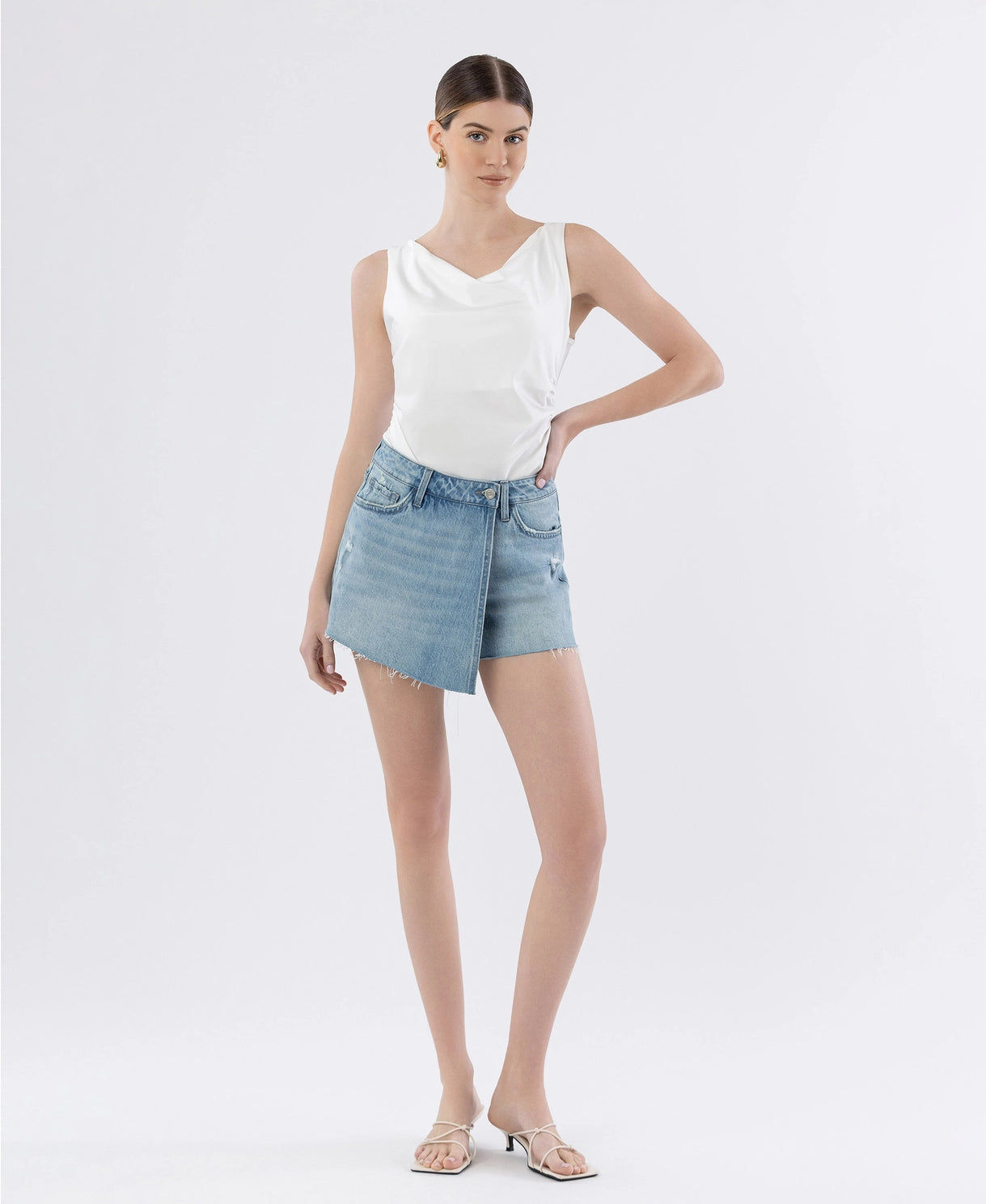 Lacy Denim Skort