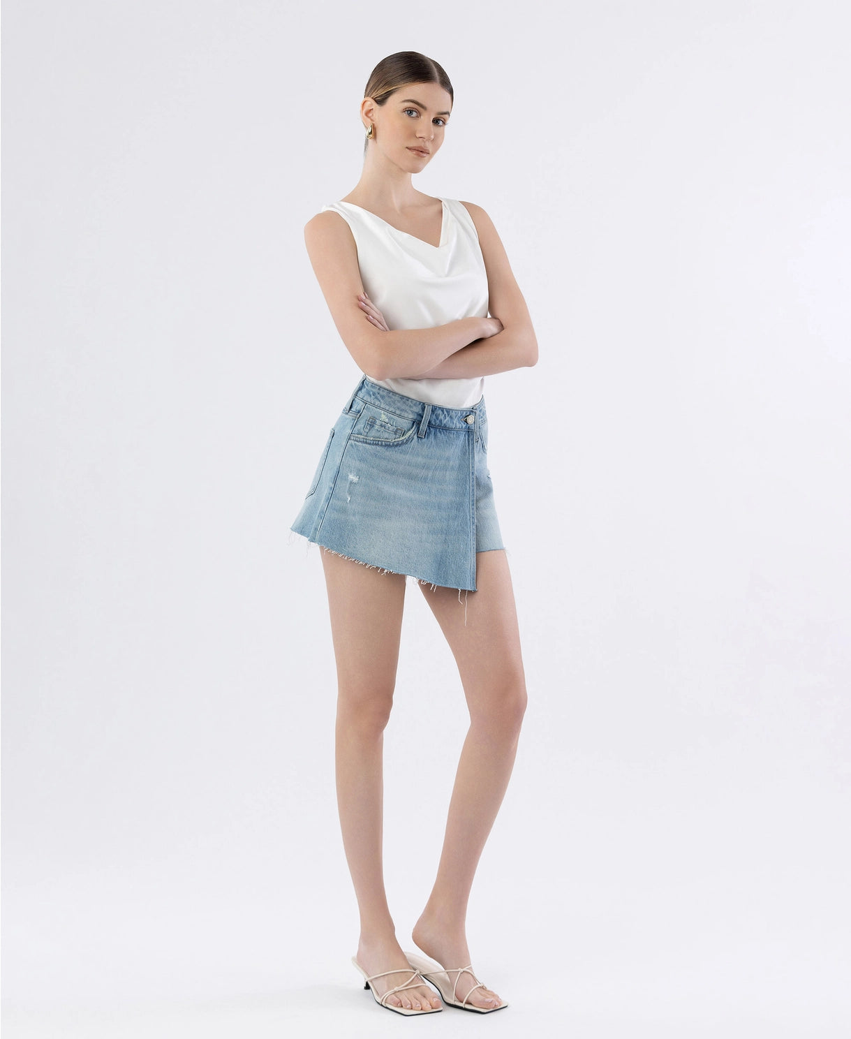 Lacy Denim Skort