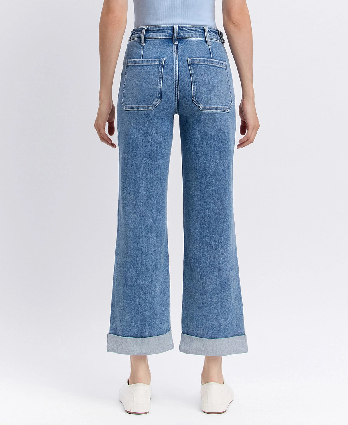 Aileeah High Rise Slim Wide Jeans