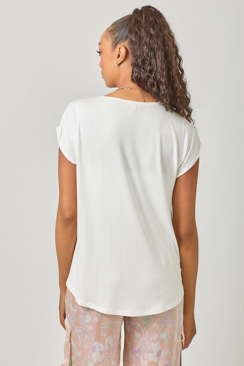 V Neck Surplice Neck Top