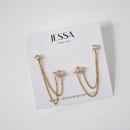 Double Chain Studs