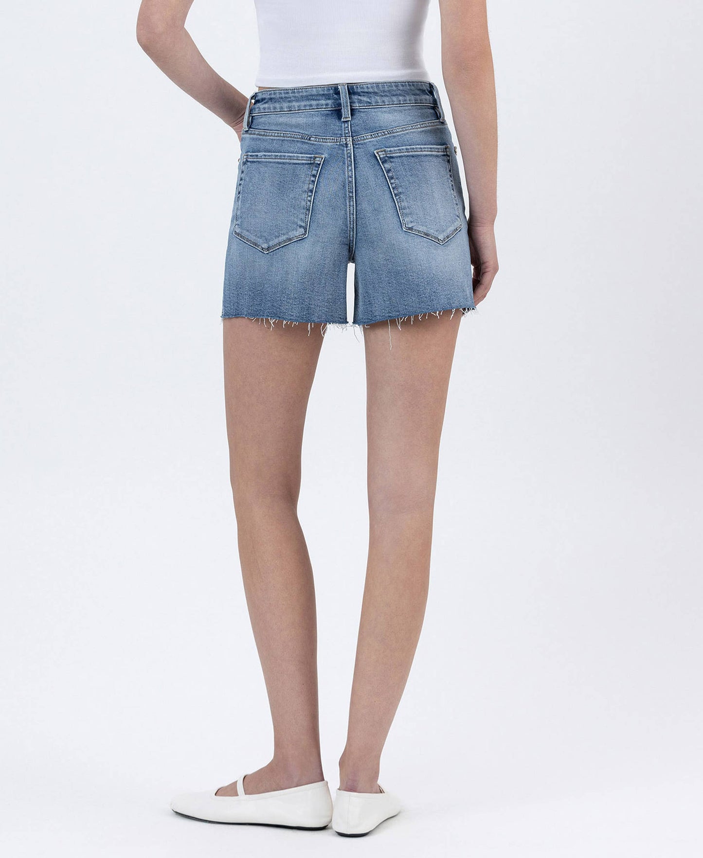 Super High Rise Rhinestone Denim Shorts