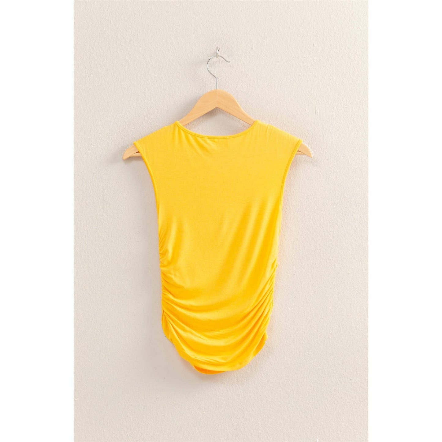 Cap Sleeve Ruched Detail Top