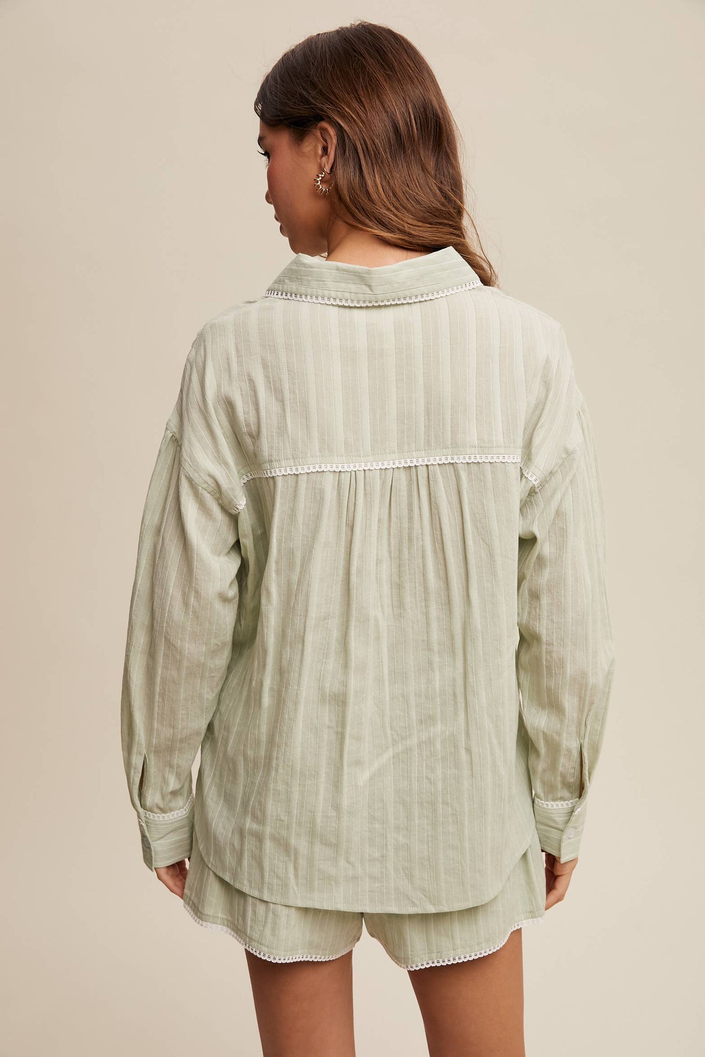 Soft Striped Button Up Shirt
