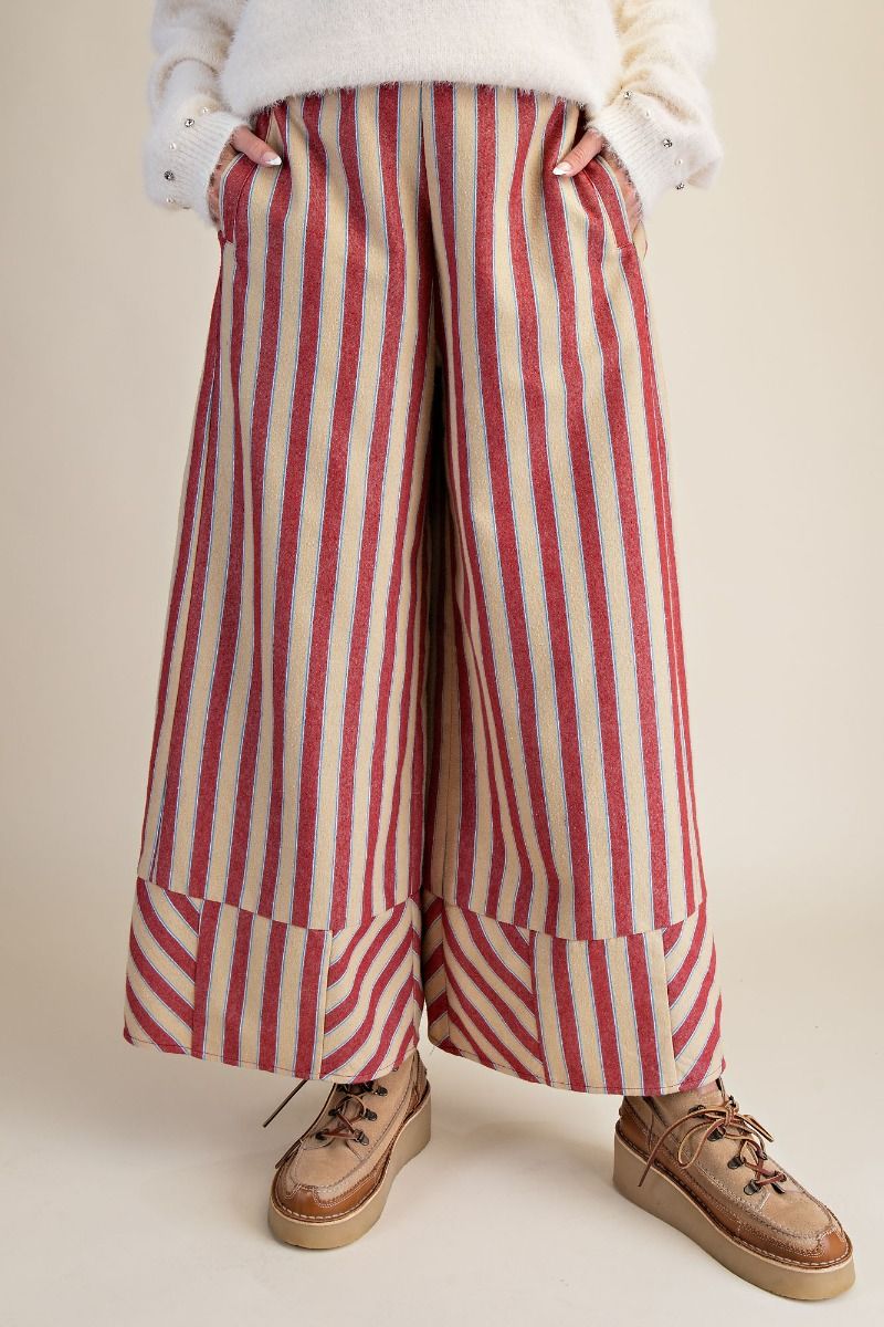 Yarn-Dye Stripe Washed Pants