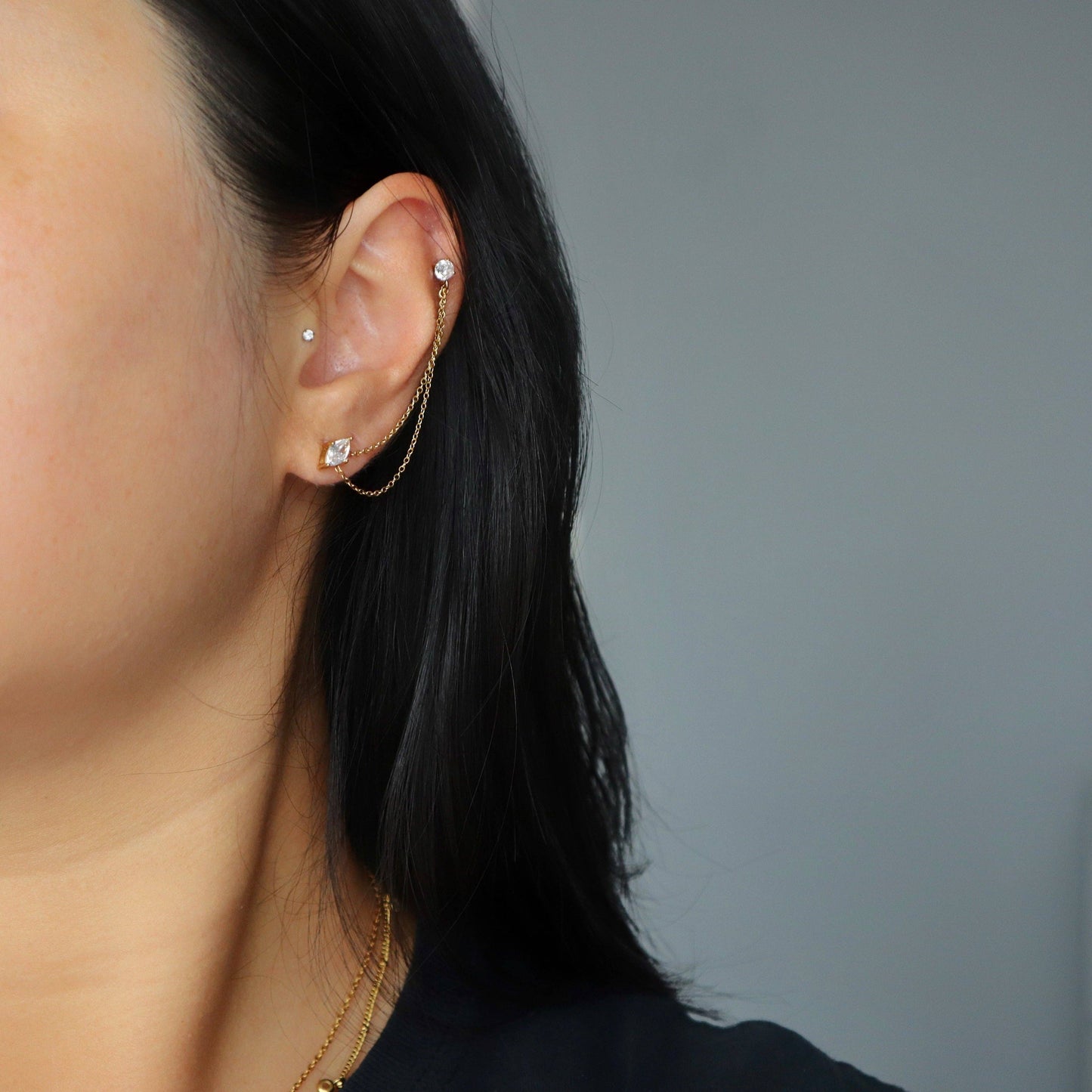 Double Chain Studs