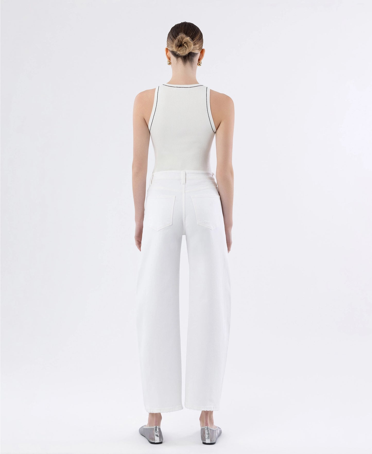 Super High Rise Panel Barrel Jeans