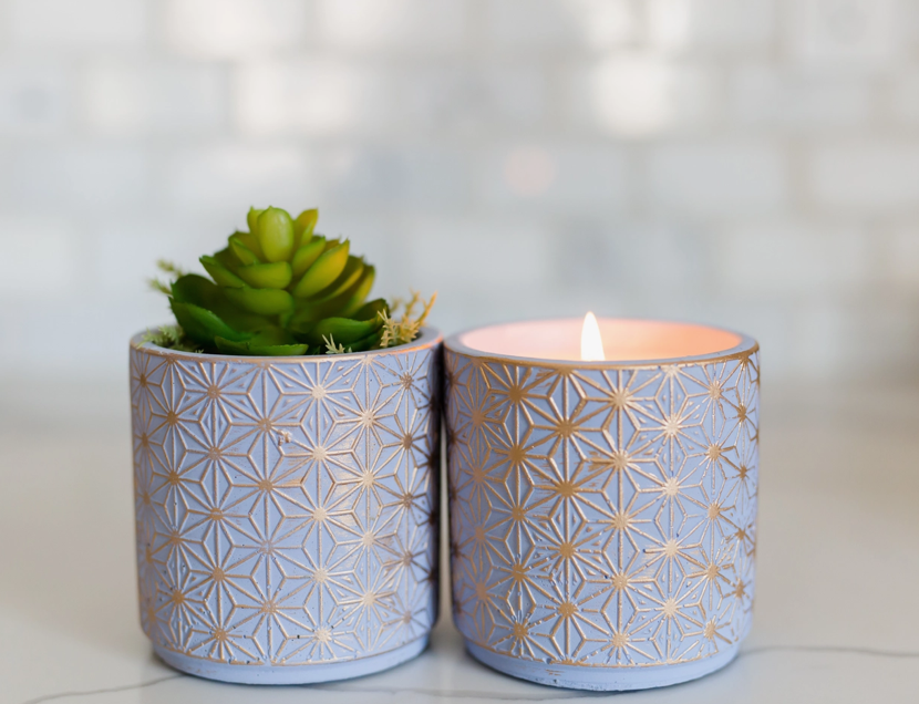 Garden Terrace Lavender Fields Concrete Candle 15oz