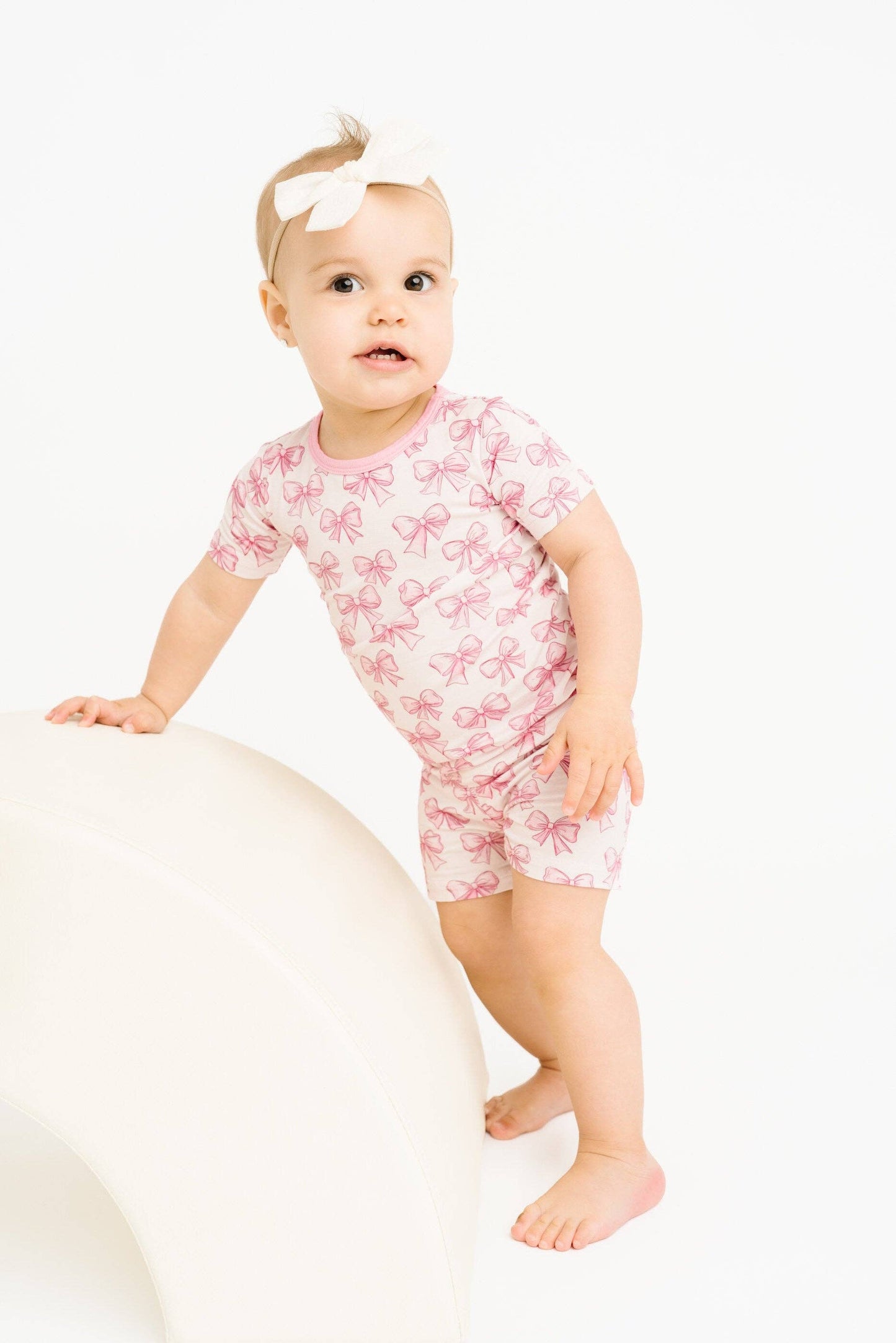 Pretty In Pink Two-Piece Bamboo Shorts Set