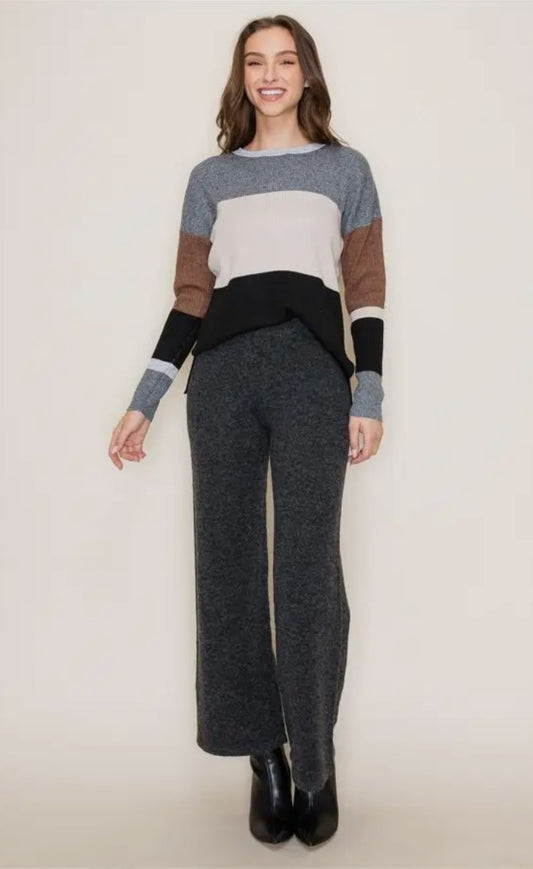 Charcoal Knit Pants