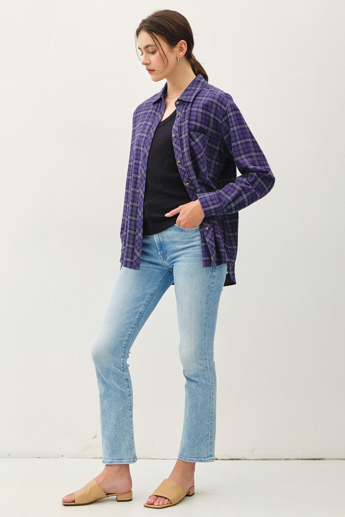 Plaid Oversized Flannel Shirt