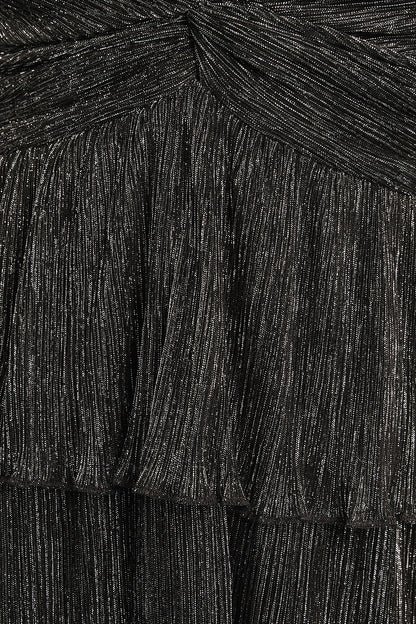 Sleeveless Twisted V-neck Tiered Mini Dress