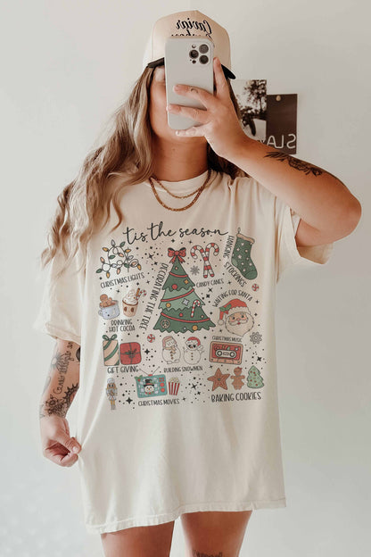All About Christmas Oversized Graphic Tee