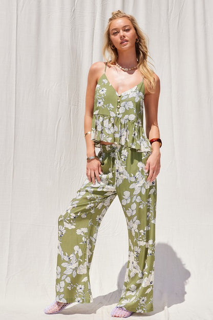 Printed Flowy Pants