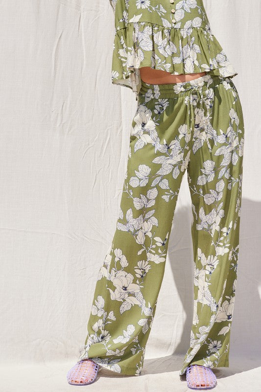 Printed Flowy Pants
