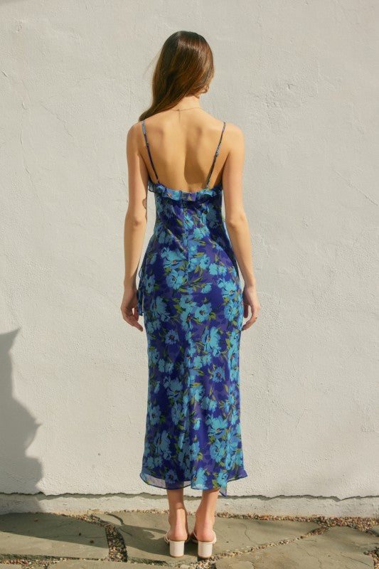 Floral Ruffled Midi Dress
