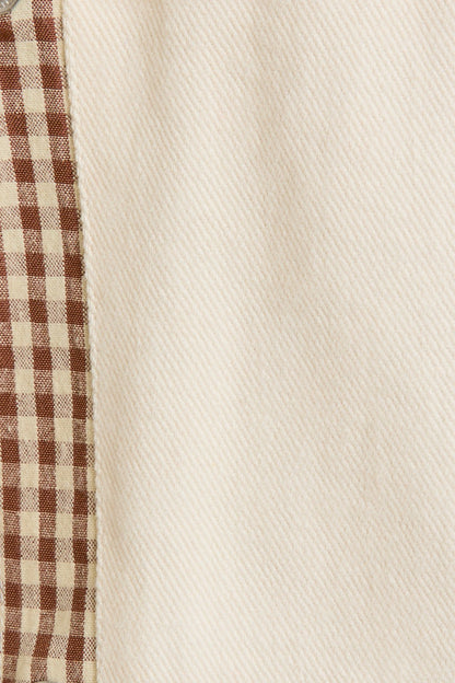 Shacket With Gingham Contrast Detailing