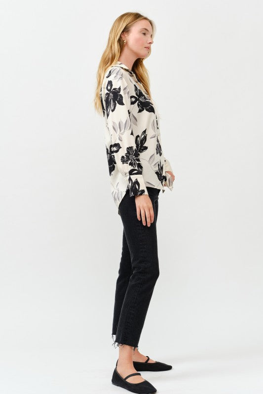 Floral Satin Blouse