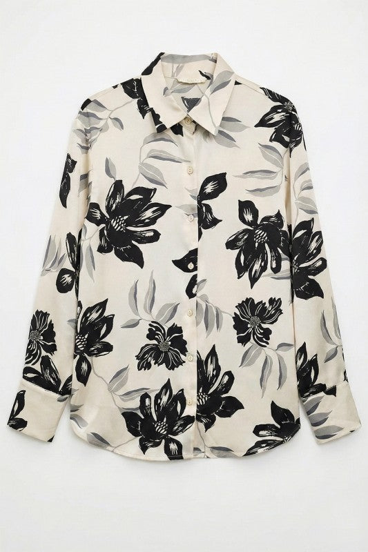 Floral Satin Blouse