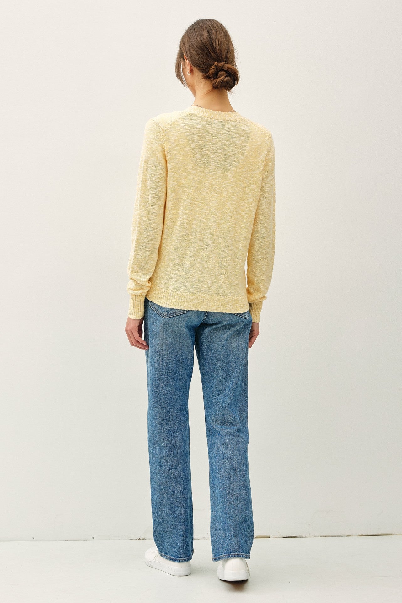 Cotton Slub Button Up Cardigan