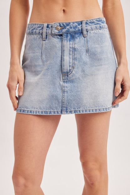 Low Rise Denim Skort