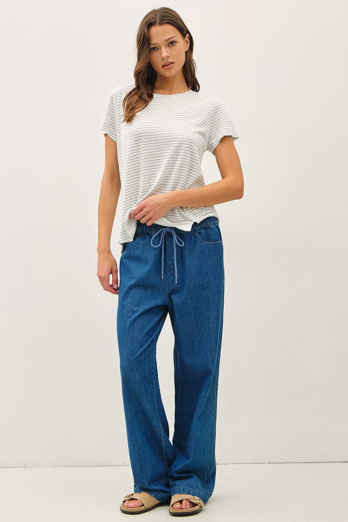 Pull-On Denim Pants
