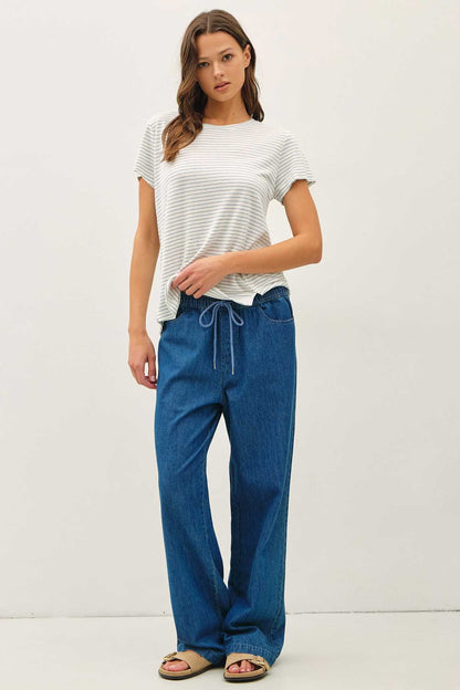 Pull-On Denim Pants