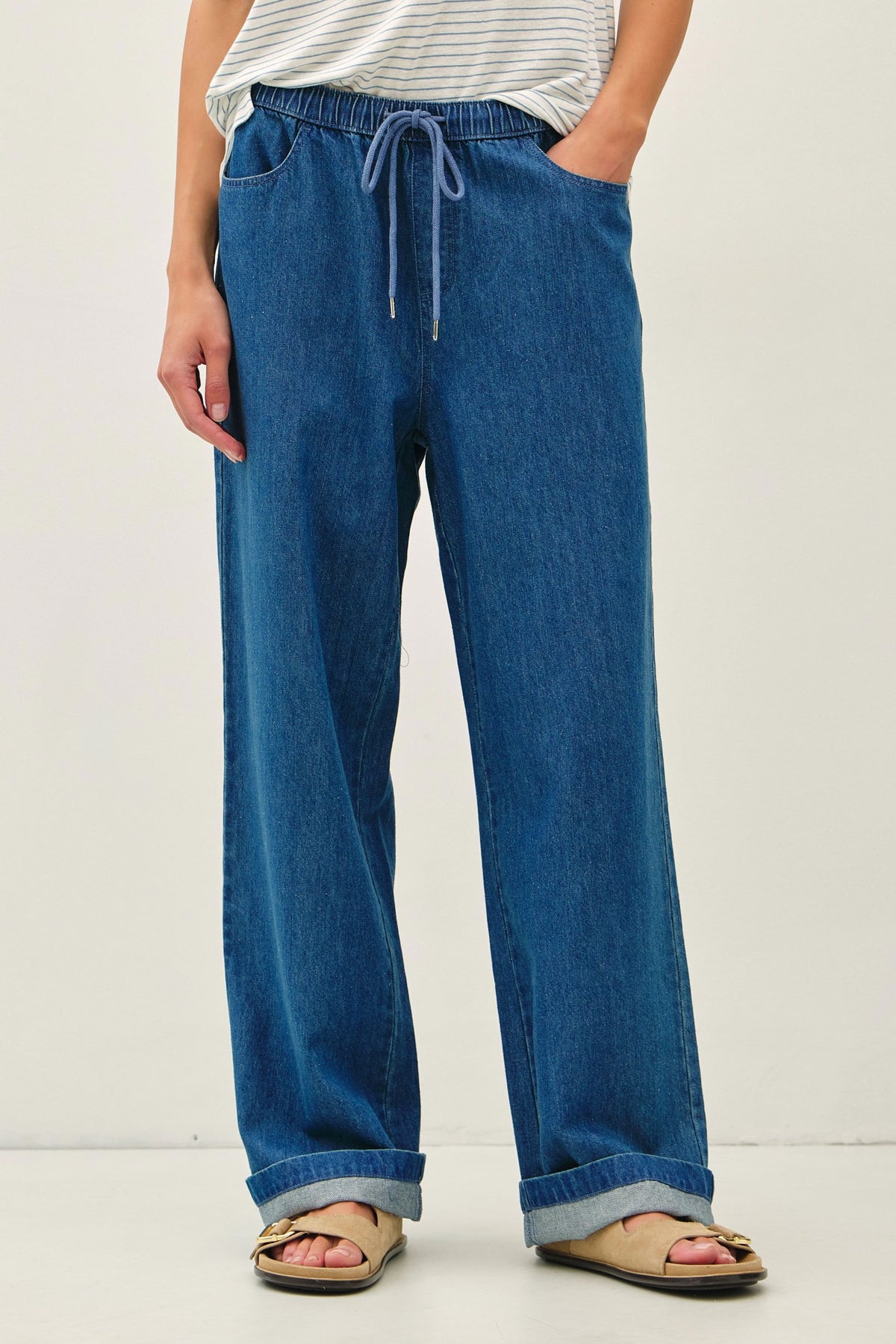 Pull-On Denim Pants