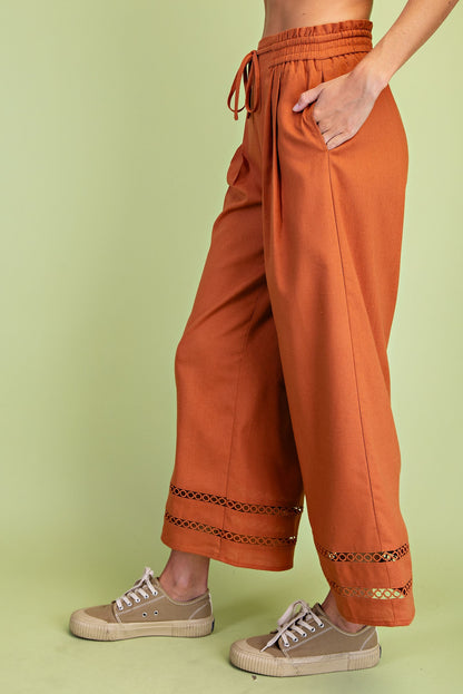 Relaxed Fit Elastic Pants