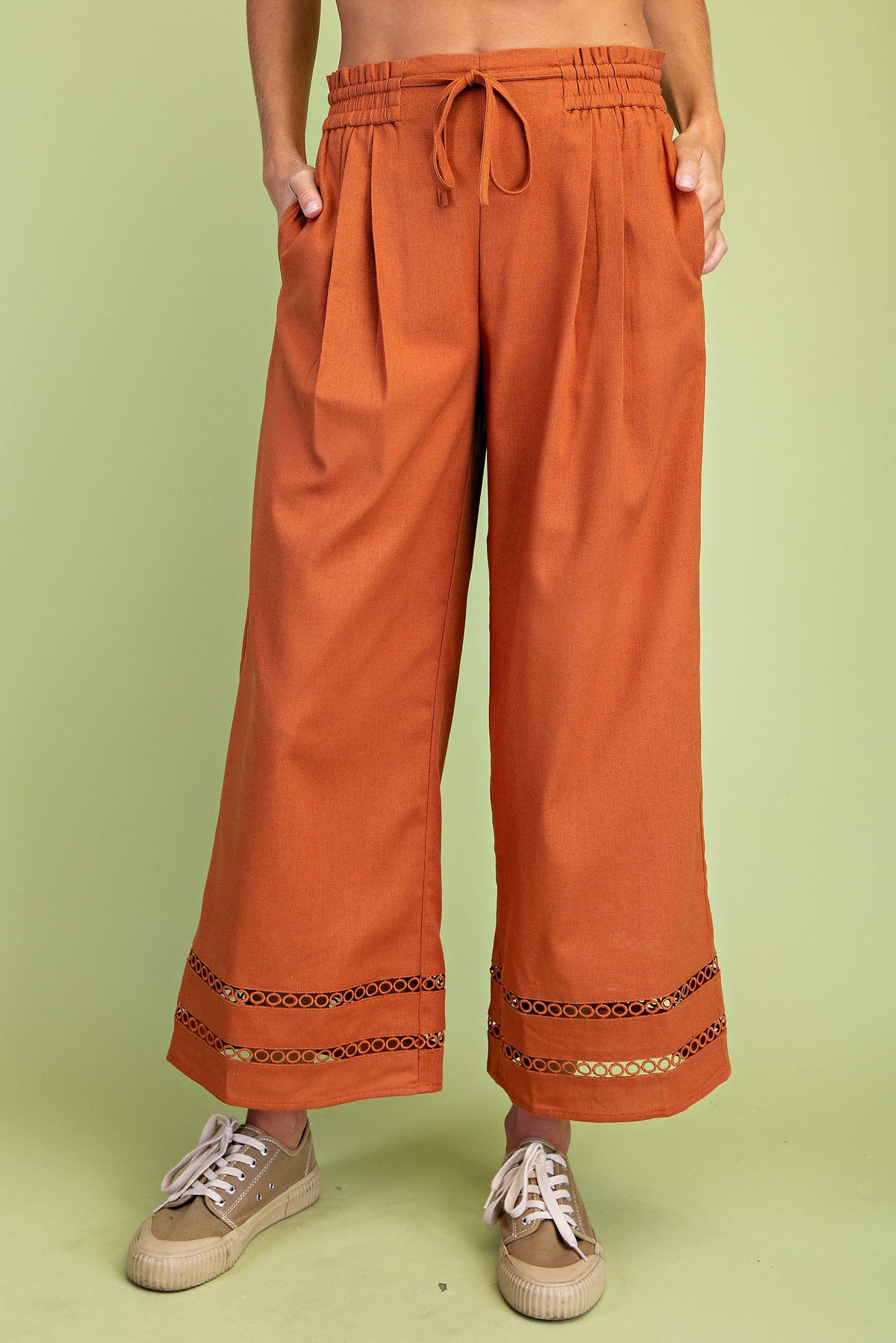 Relaxed Fit Elastic Pants