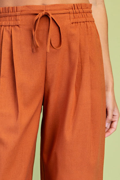 Relaxed Fit Elastic Pants