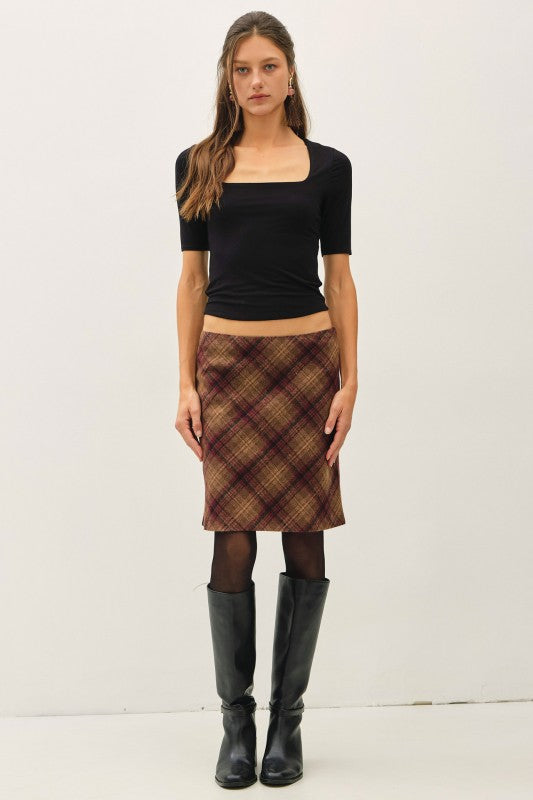 Soft-Core Square Neck Short Sleeve Top