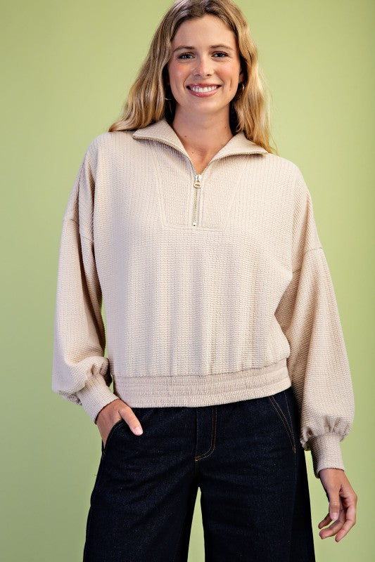 Textured Knit Pullover