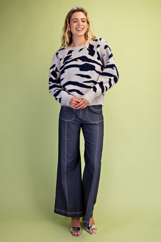 Zebra Print Sweater