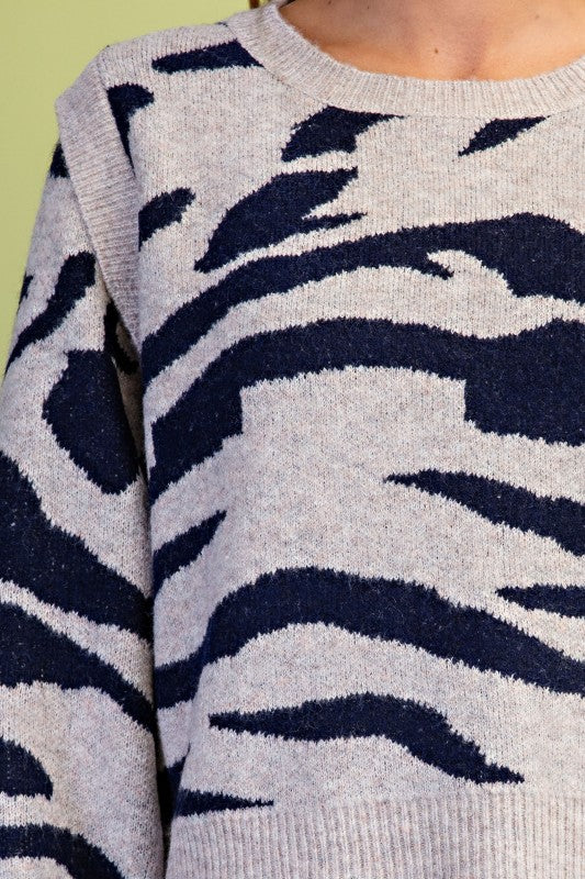 Zebra Print Sweater